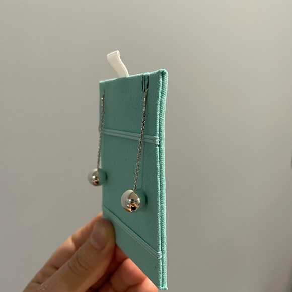 Tiffany & Co. Sterling Silver 925 10mm Hardware Ball Hook Dangle Drop Earrings - Picture 14 of 14